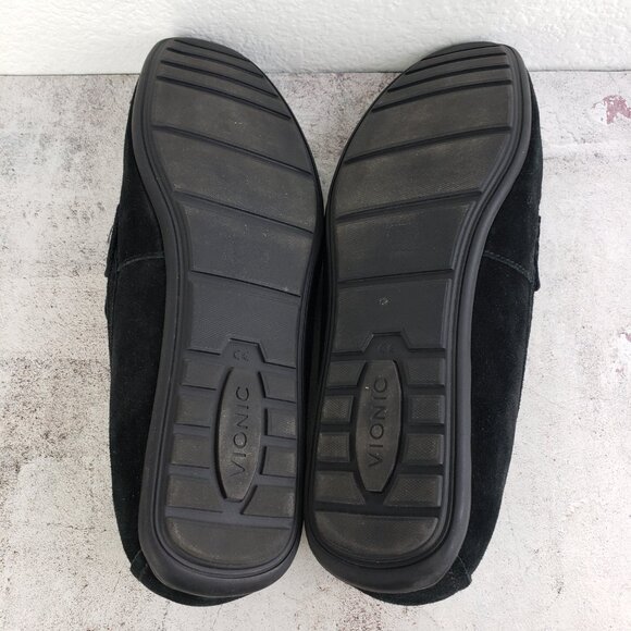 VIONIC Mens Mason Loafer Shoes Black Suede Horsebit Moccasins size 11.5 Comfort - Picture 10 of 10